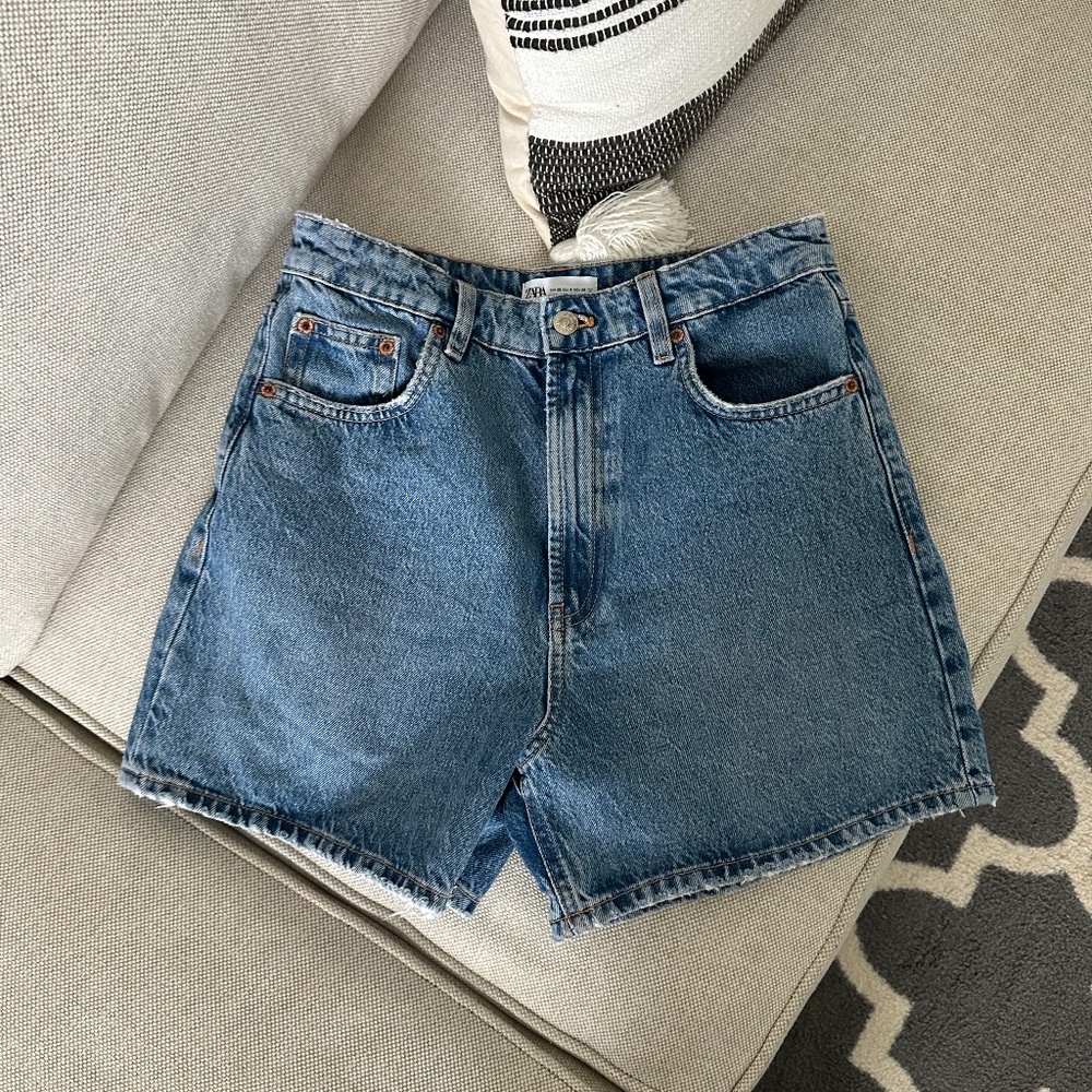 Zara denim mom shorts
